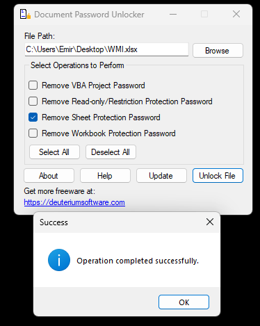 Removing Sheet Protection