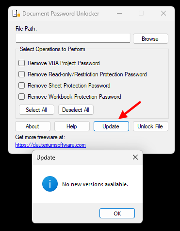 Document Password Unlocker Update