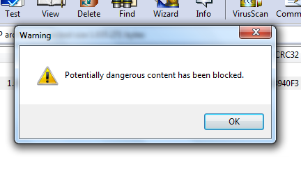 Security Alert on Old Version